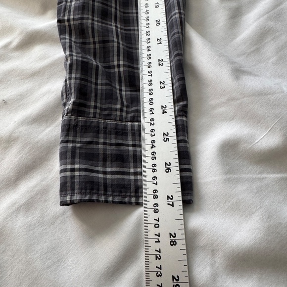 Lacoste Men's Plaid Long Sleeve Button Up Casual Cotton Shirt Gray EU42 (Large) - Picture 11 of 15